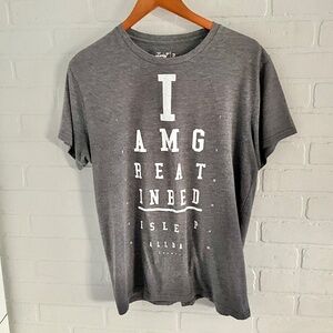 Lucky 7 Men’s Graphic Tee Spell outGray Lightweight Cotton blend L